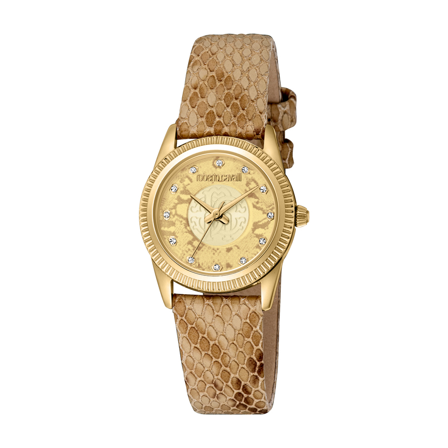 Roberto Cavalli Fashion Watch Quartz Champagne Dial Ladies Watch RC5L074L0025