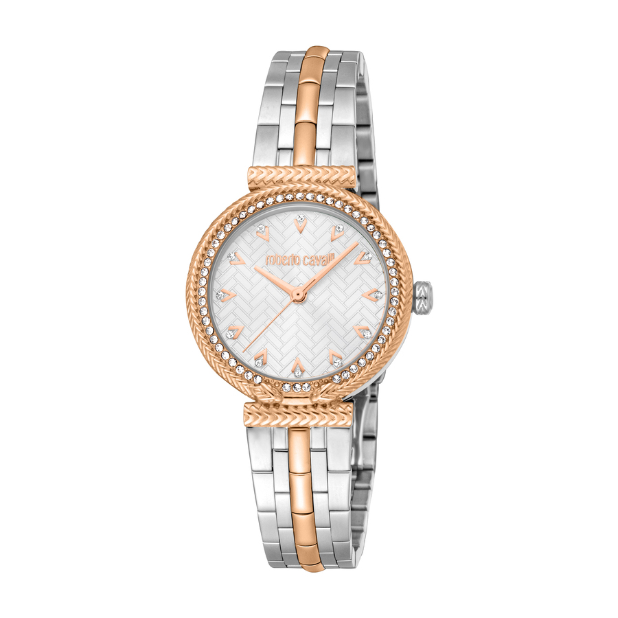 Roberto Cavalli Snake Core Silver-tone Dial Ladies Watch RC5L078M0075 245$