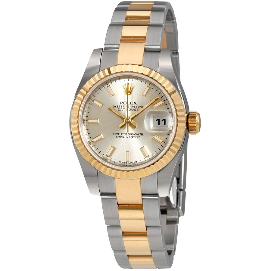 Preowned Rolex LadyDatejust Silver Dial Ladies Watch 179173SSO