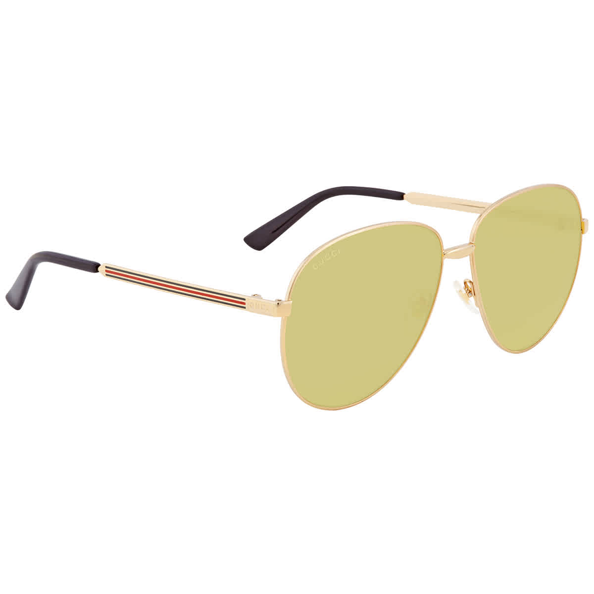 gucci yellow aviator sunglasses