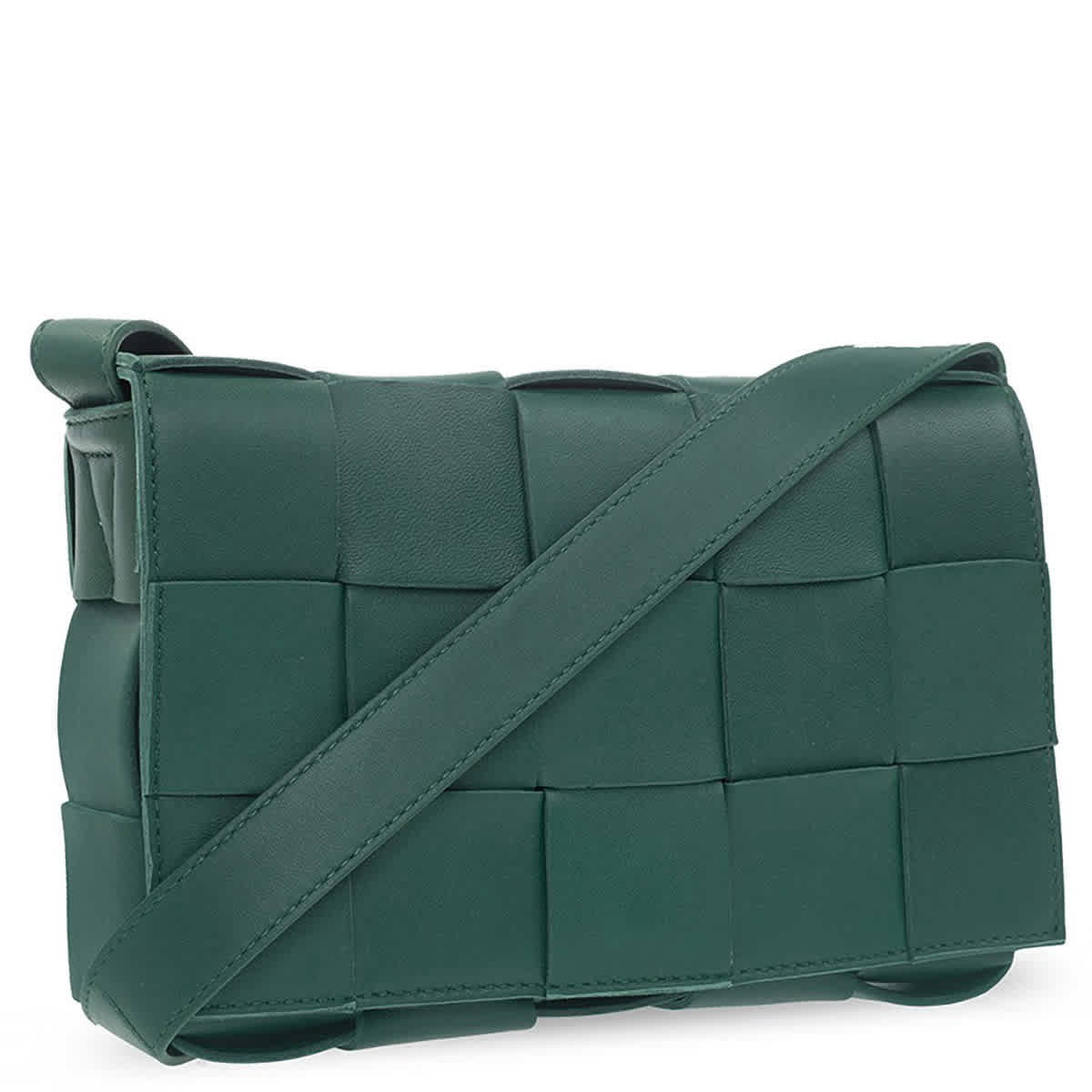 Bottega Veneta Military Green Leather Small Cassette Crossbody Bag In ...