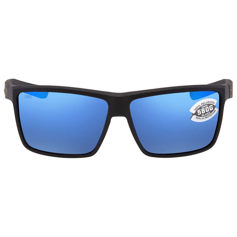 Costa Del Mar Costa Rinconcito Matte Black Frame Sunglasses w/Blue Mirror 580G Lenses 06S9016-90161460