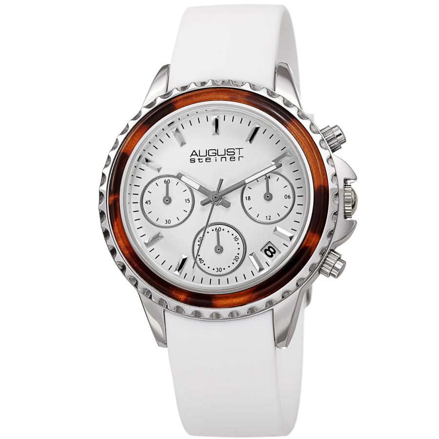 August Steiner Chronograph Quartz White Dial Ladies Watch AS8268WT 53$