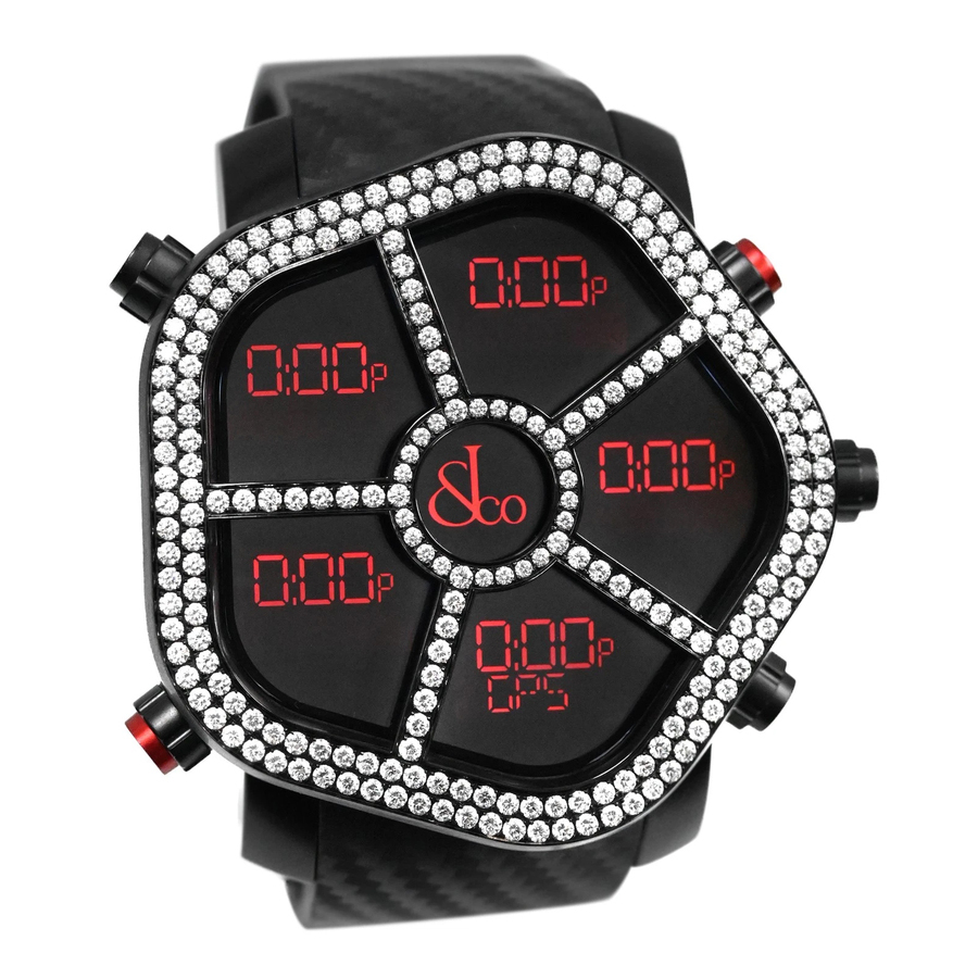 Pre-owned Jacob & Co. 330.100.1 Multifunction Diamonds Black Black Dial Mens Watch 330.100.1