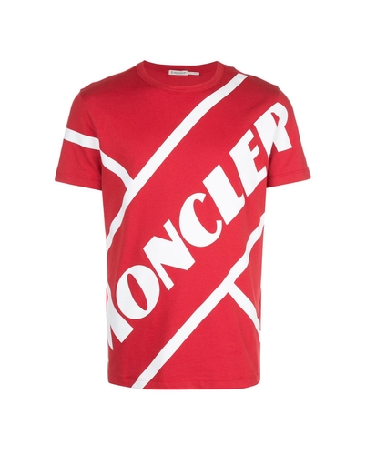 Moncler Men's Logo T-Shirt in Red | eBay