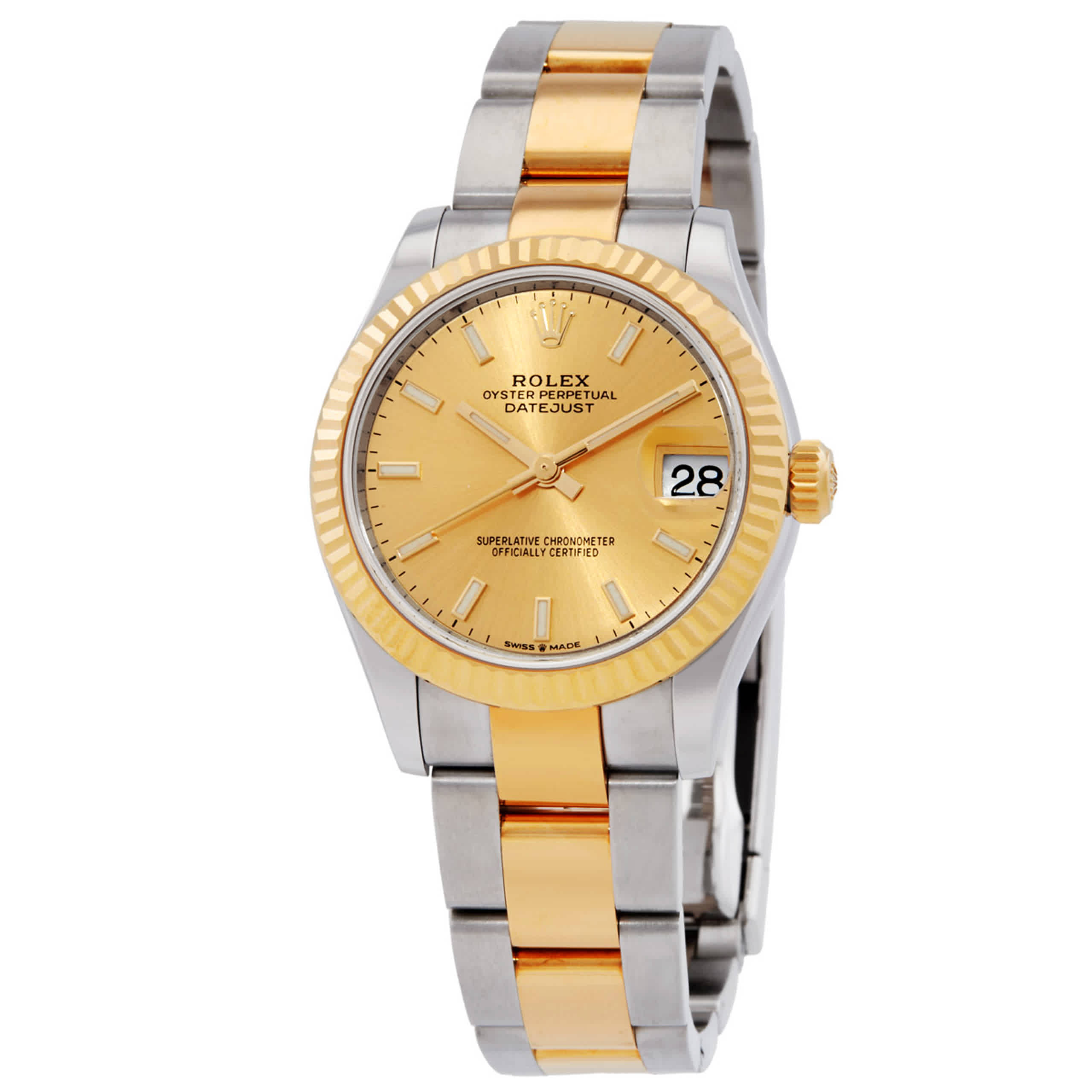 rolex datejust automatic chronometer champagne dial ladies watch 278273cso