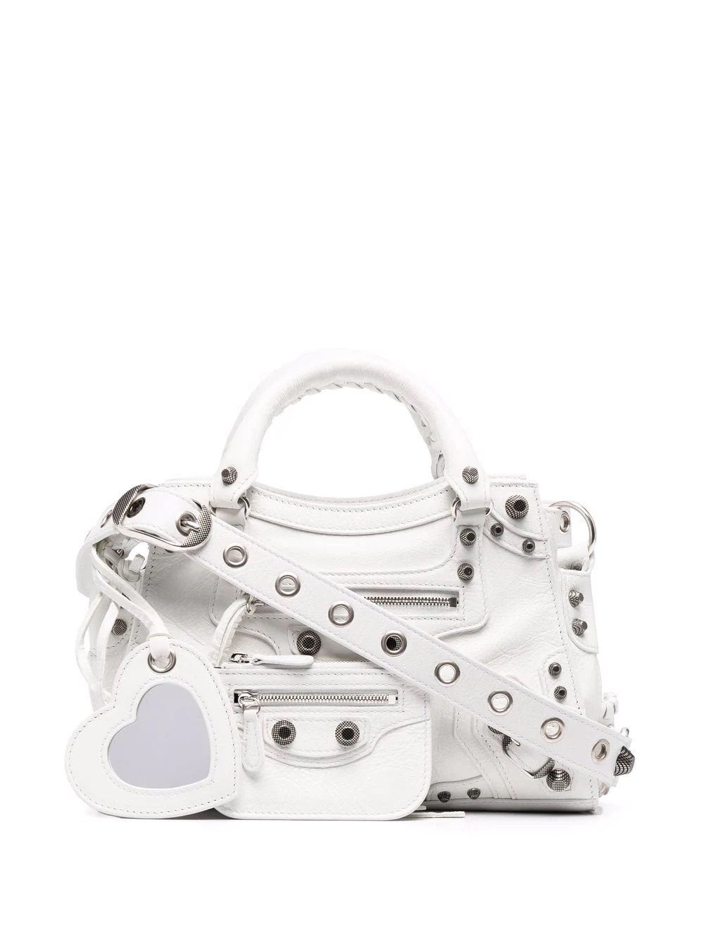 Balenciaga Optic White Ladies Neo Cagole Xs Tote Bag In Two Tone,white ...