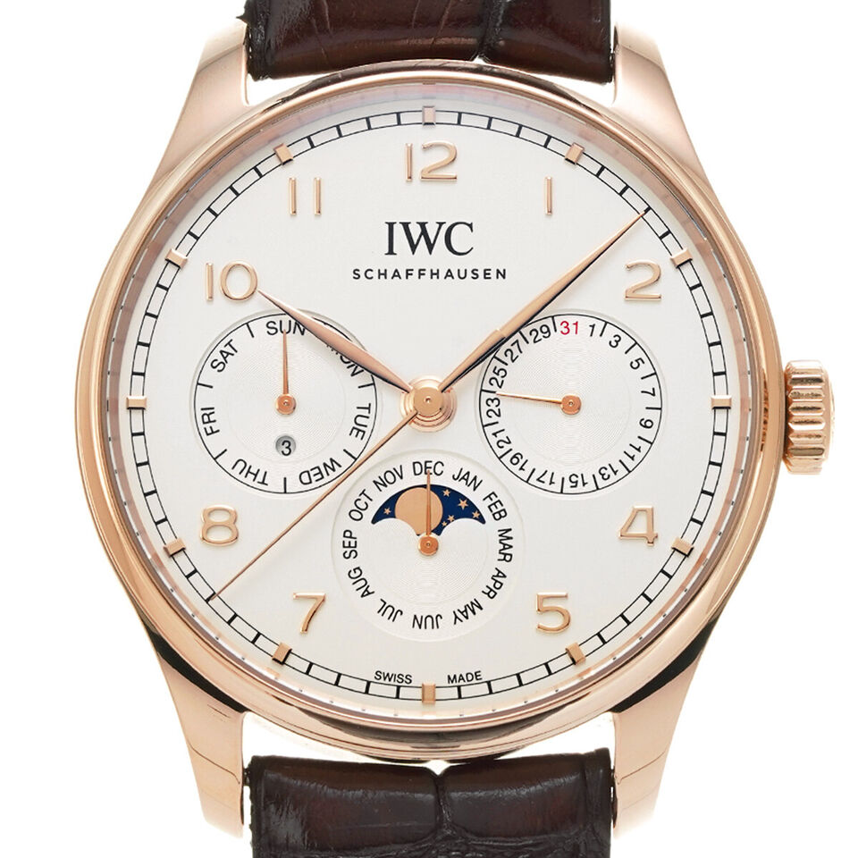 IWC Portugieser Perpetual Moon Phase Automatic Silver Dial Mens Watch IW344202 27120$