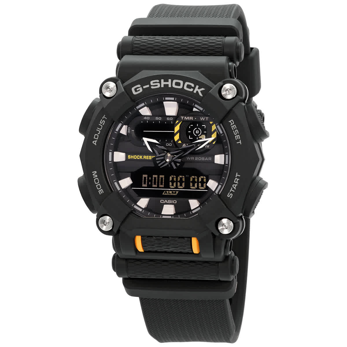 Casio G-Shock Alarm World Time Quartz Analog-Digital Black Dial Mens Watch GA-900-1ADR 100$