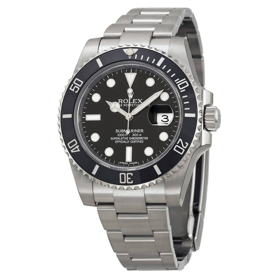 Rolex Oyster Perpetual Submariner Black Dial Black Cerachrom Bezel Steel Mens Watch 116610LN