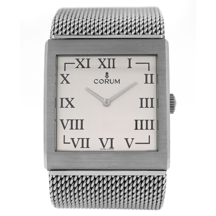 Pre-owned Corum Buckingam Hand Wind Silver Dial Mens Watch 157.181.20