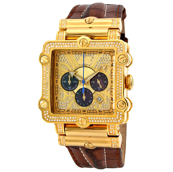 JBW Phantom Chronograph Quartz Diamond Mens Watch JB-6215-238-A 558$