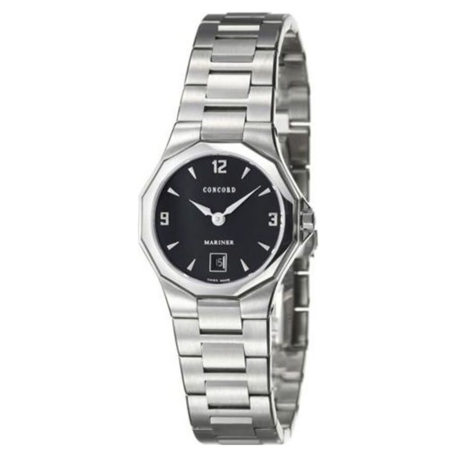 Concord Mariner Quartz Black Dial Ladies Watch 311278