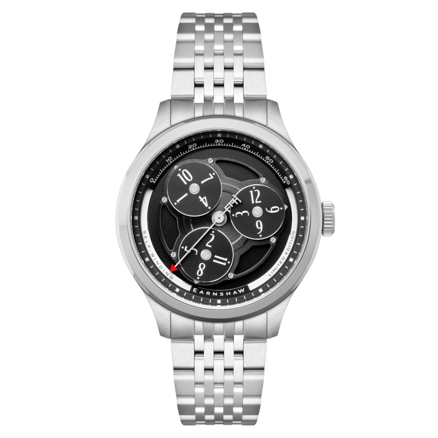 Thomas Earnshaw Hexham Trisect Black Dial Mens Watch ES-8304-11