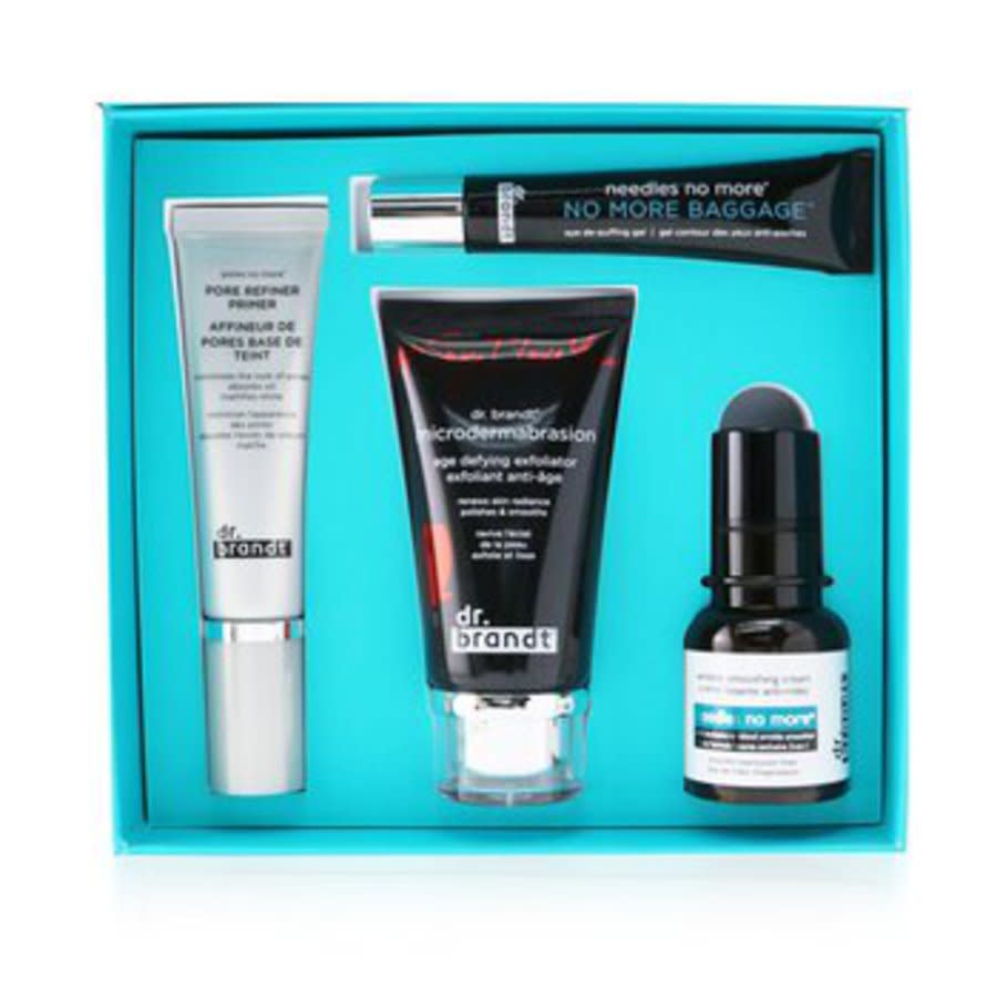 Dr Brandt - 25 Years Of Dr Brandt Kit Microdermabrasion 60g Wrinkle Smoothing Cream 15g Pore Refiner Primer 30ml No More Baggage 15g 4pcs 130$