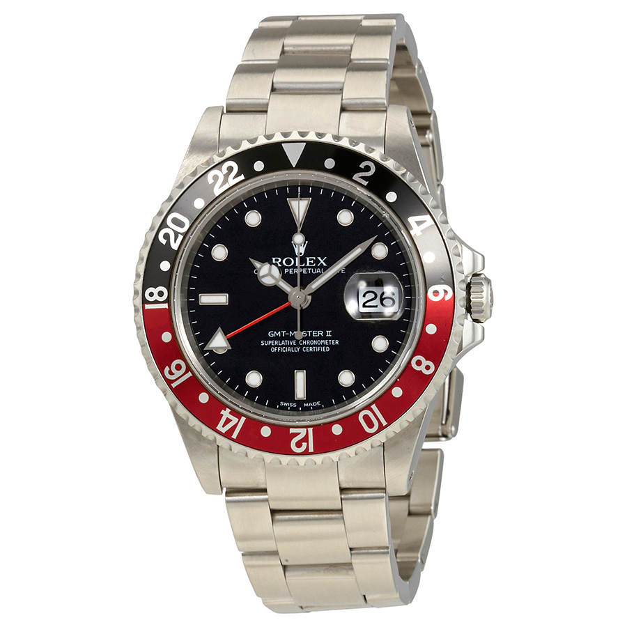 Preowned Rolex GMT Master II Automatic Chronometer Bezel Mens Watch 16710 COKE