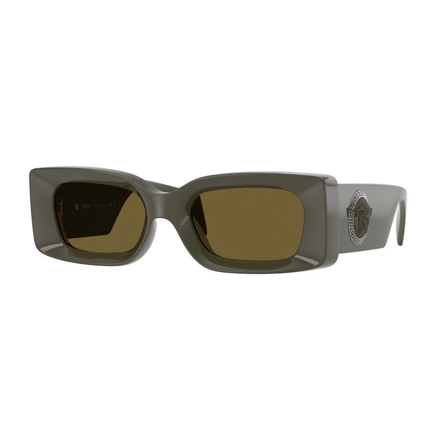 Versace Unisex Sunglass VE4474U -  Frame color: Dark Olive, Lens color: Dark Brown