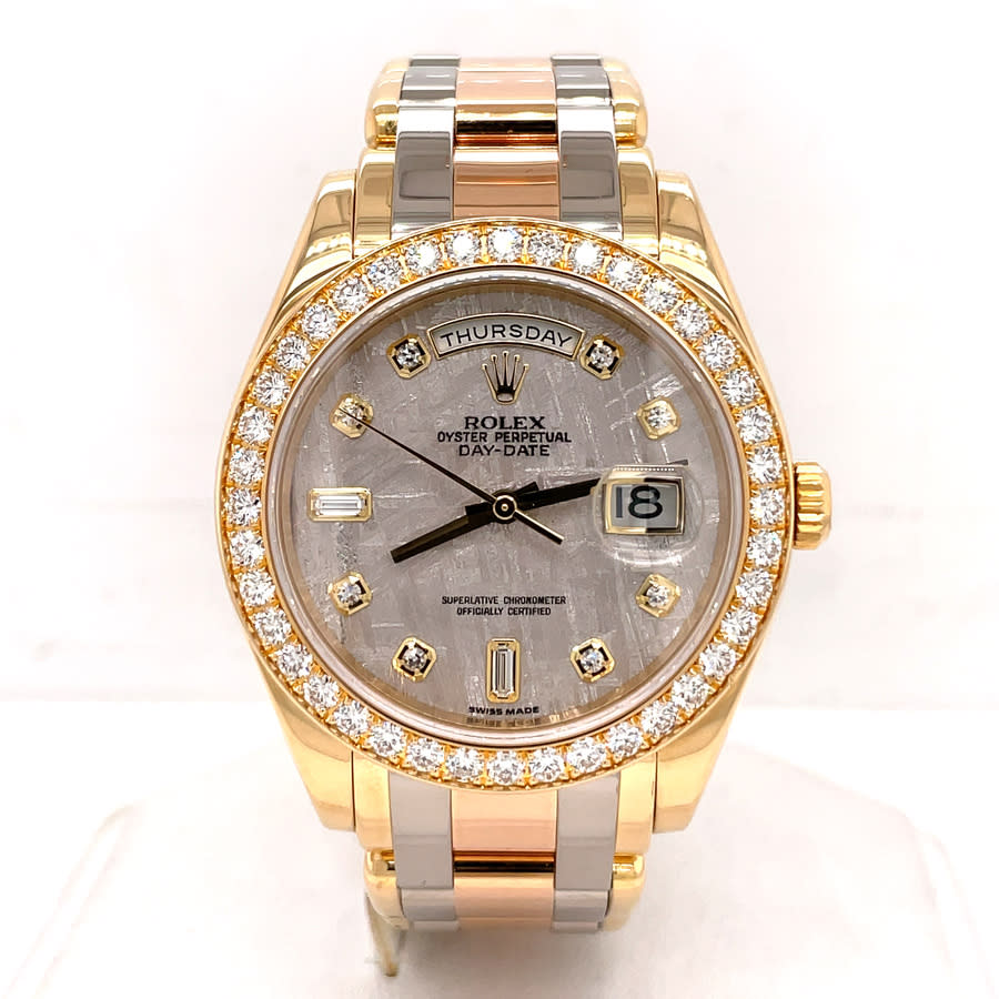 Preowned Rolex Day Date Automatic Diamond Mens Watch 18948 MTDPM