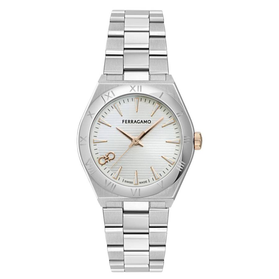 Ferragamo Vega Upper East Quartz Silver Dial Ladies Watch SFZB00224 315$