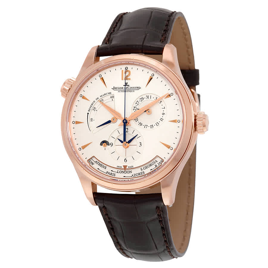 Jaeger LeCoultre Master Control Geographic Automatic Silver Dial 18kt Pink Gold Mens Watch Q1422521 22525$