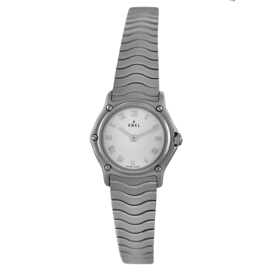 Pre-owned Ebel Wave Quartz Silver Dial Ladies Watch E9157111