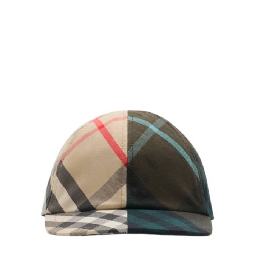 Burberry Multicolor Check Pattern Cotton Baseball Hat | eBay