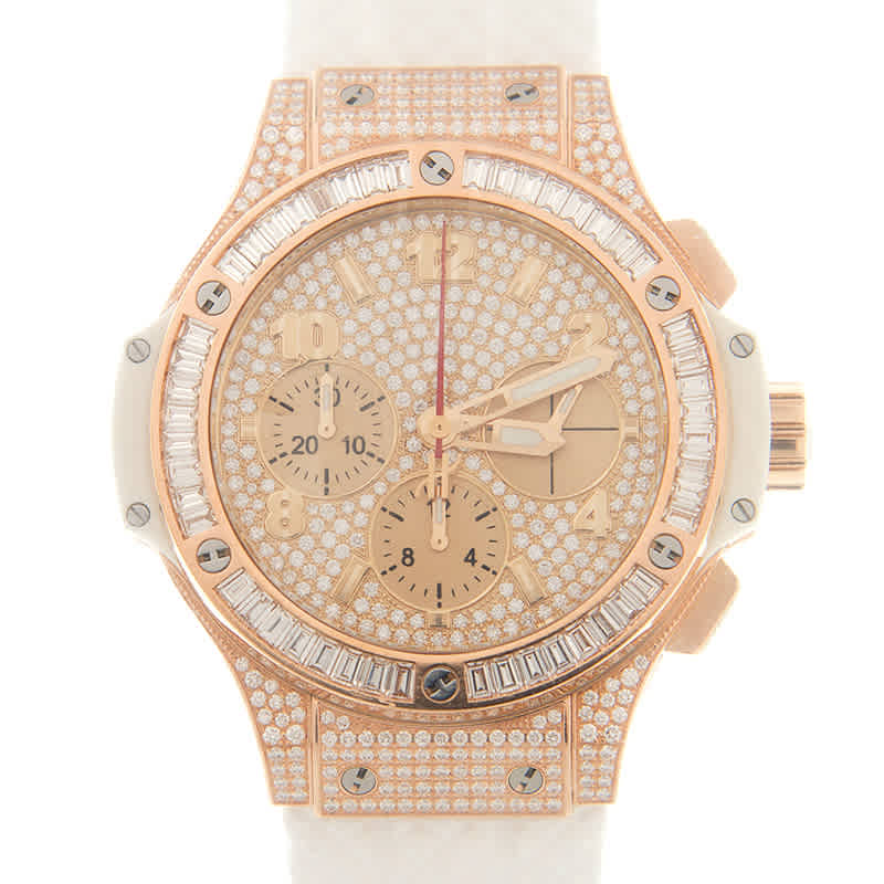 Hublot Big Bang Chronograph Automatic Diamond Gold Dial Watch 341PE9010RW0904 74750$