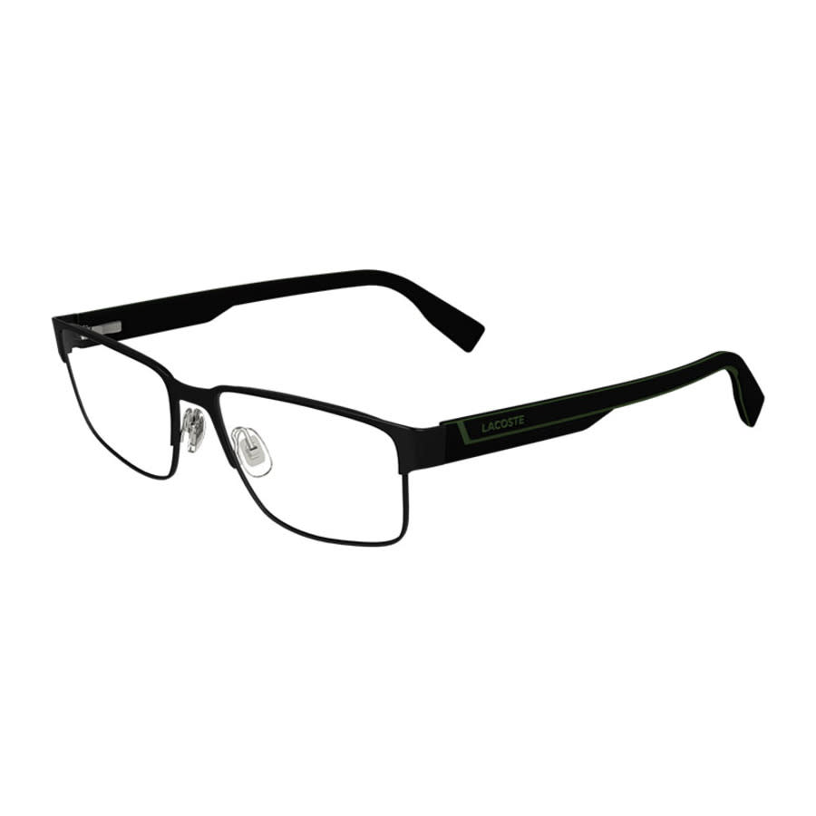 Lacoste Mens Black Rectangular Eyeglass Frames L2298N 275