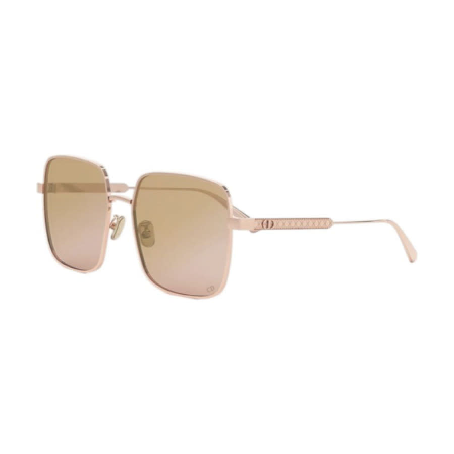 Dior DIORCANNAGES1UB0A1 Square Full Rim Sunglasses — Gold