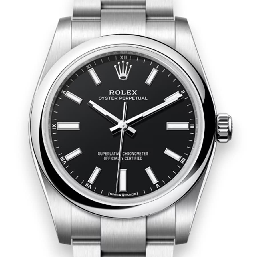 Rolex Oyster Perpetual Automatic Chronometer Black Dial Ladies Watch M1242000010