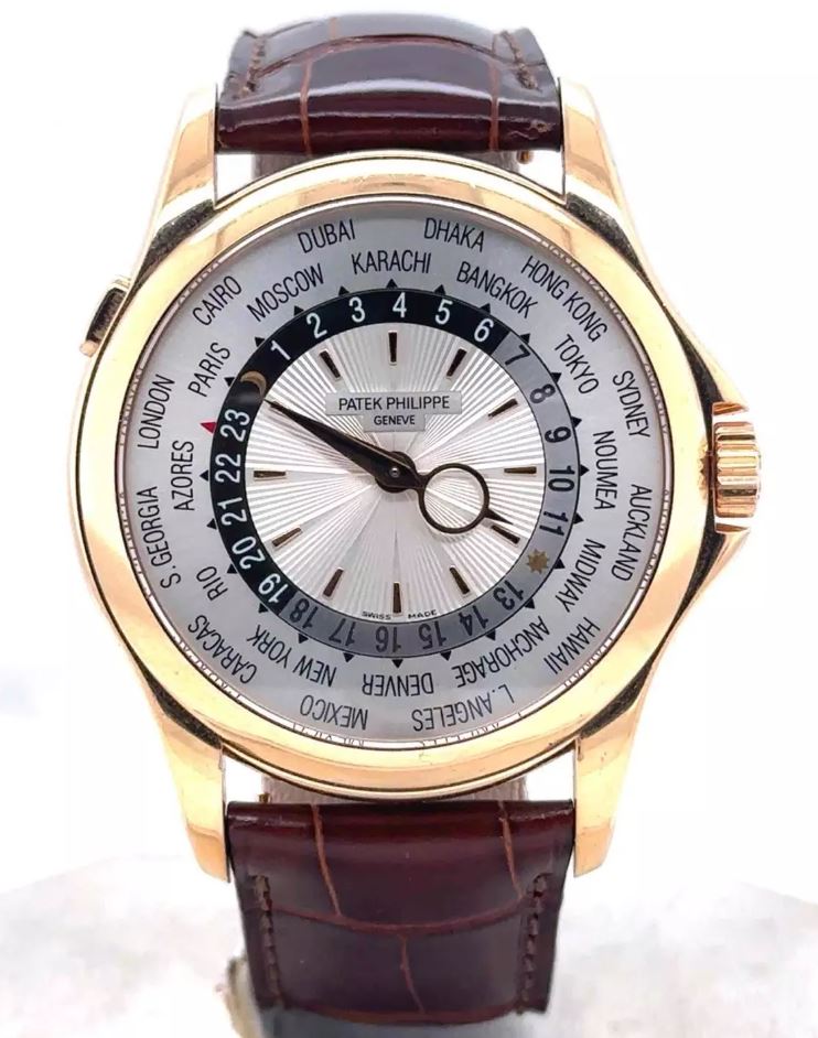 Pre-owned Patek Philippe Complications GMT Silver Dial Mens Watch 5130R-018 36364$