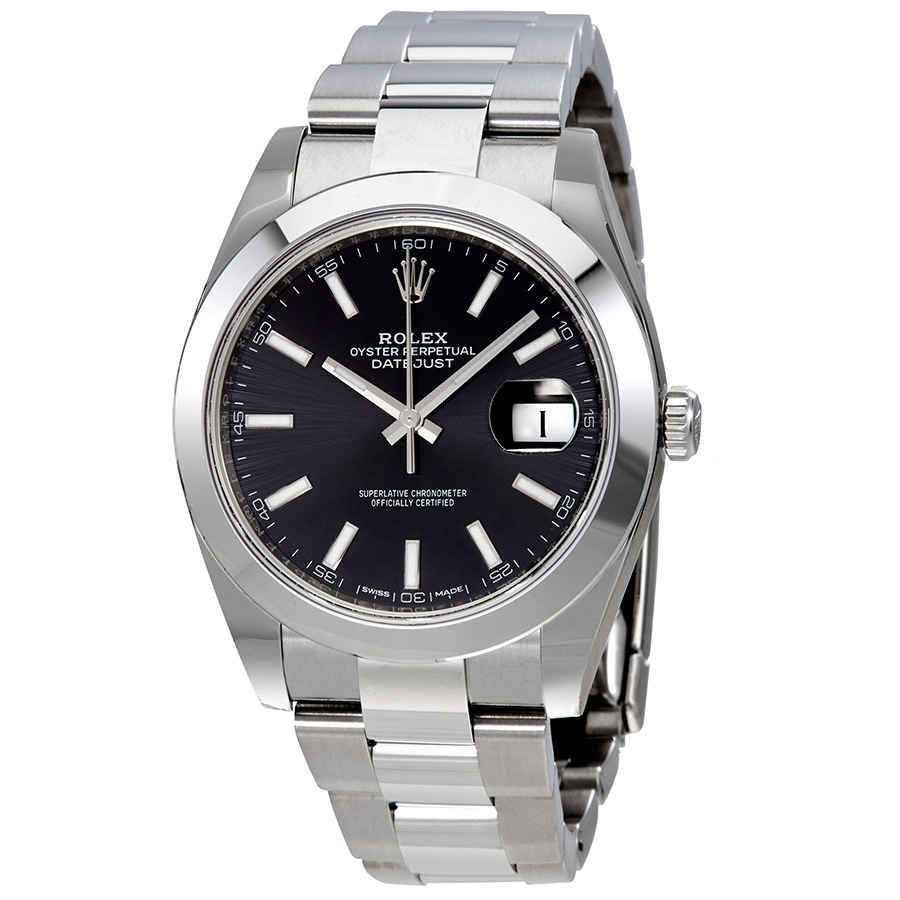 Rolex Datejust 41 Black Dial Automatic Stainless Steel Mens Watch 126300BKSO