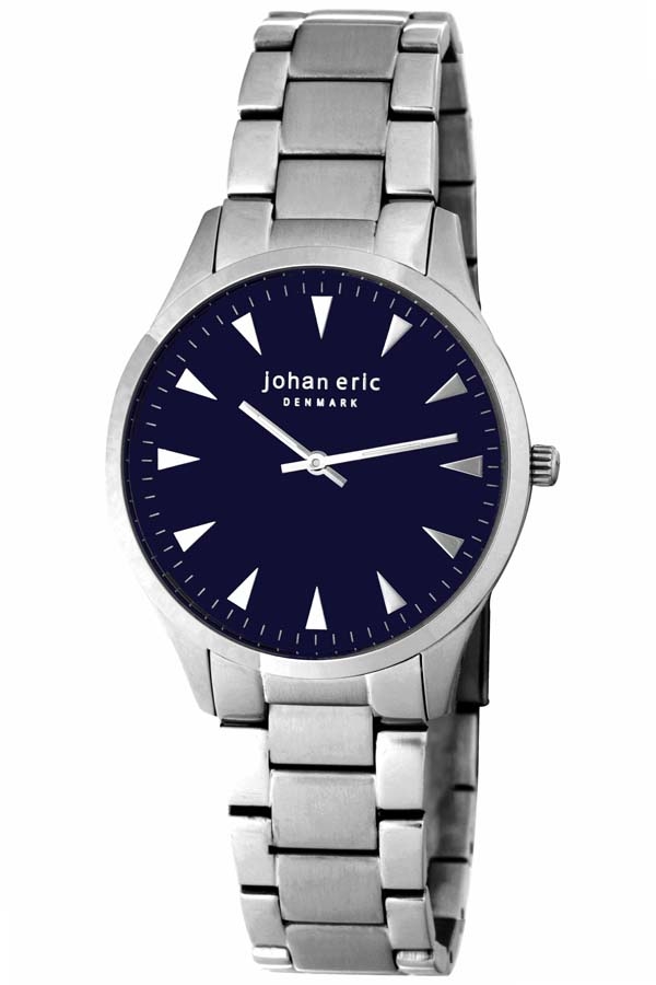 Johan Eric Helsingor Stainless Steel Blue Dial Bracelet Mens Watch JE9000-04-003B