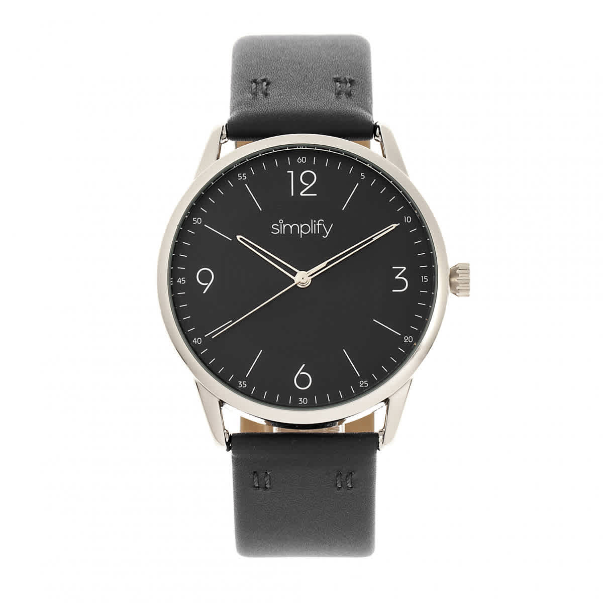Simplify The 6300 Black Dial Black Leather Watch SIM6303