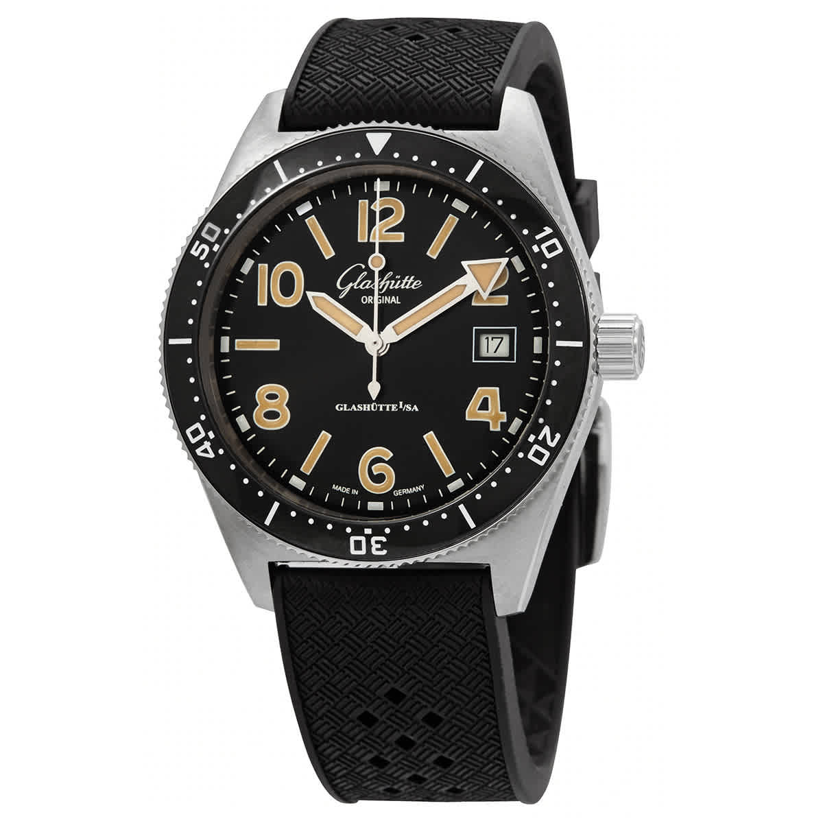 Glashutte Original SeaQ Automatic Black Dial Mens Watch 1-39-11-06-80-06