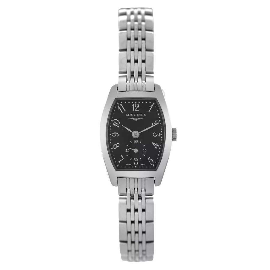 Pre-owned Longines Evidenza Quartz Black Dial Ladies Watch L21754536 775$
