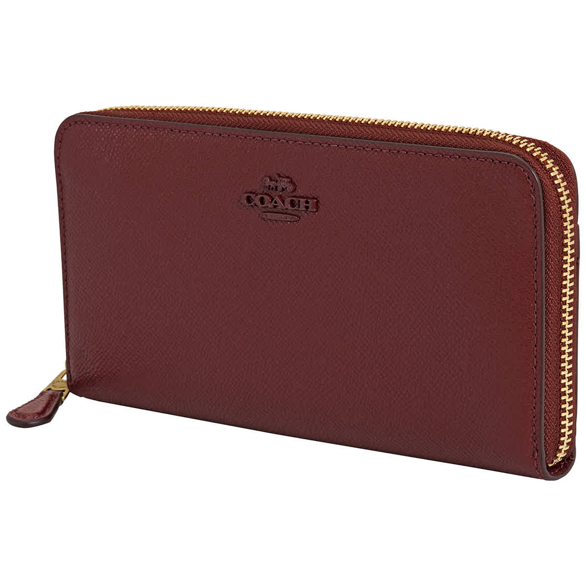 Coach Deep Red Accordion Zip Wallet | ModeSens