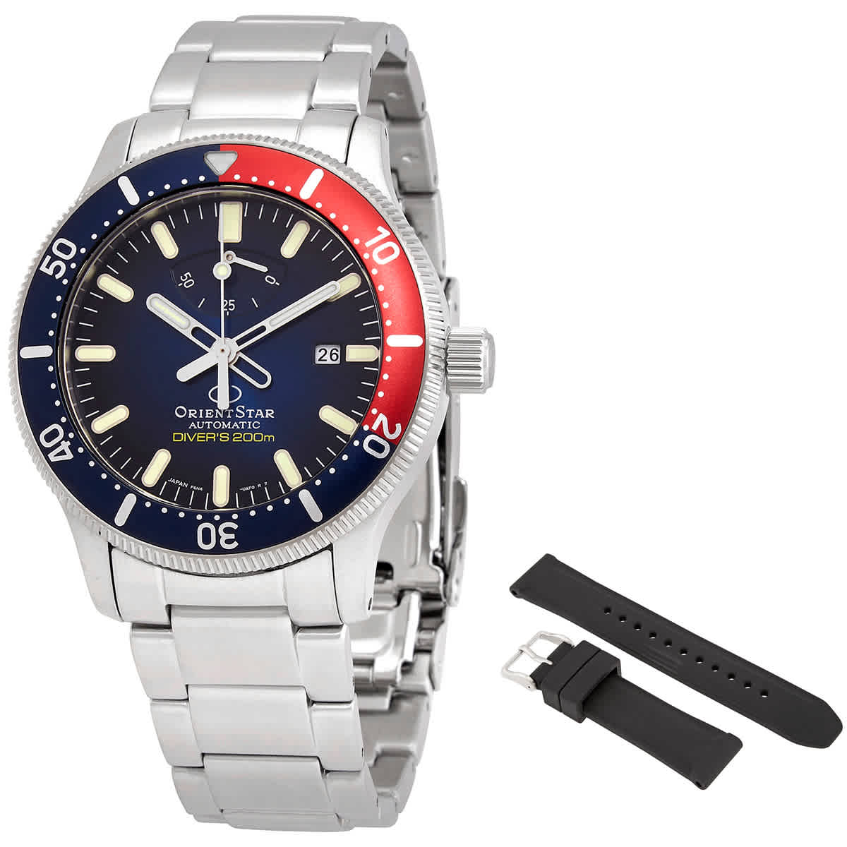 Orient Orient Star Automatic Divers 200 Meters Blue Dial Pepsi Bezel Mens Watch RE-AU0306L00B $530