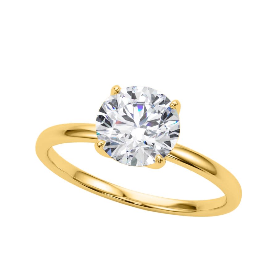 Maulijewels 150 Carat Diamond Moissanite Solitaire Engagement Rings For Women In 14K Yellow Gold Ring Size 6 715$