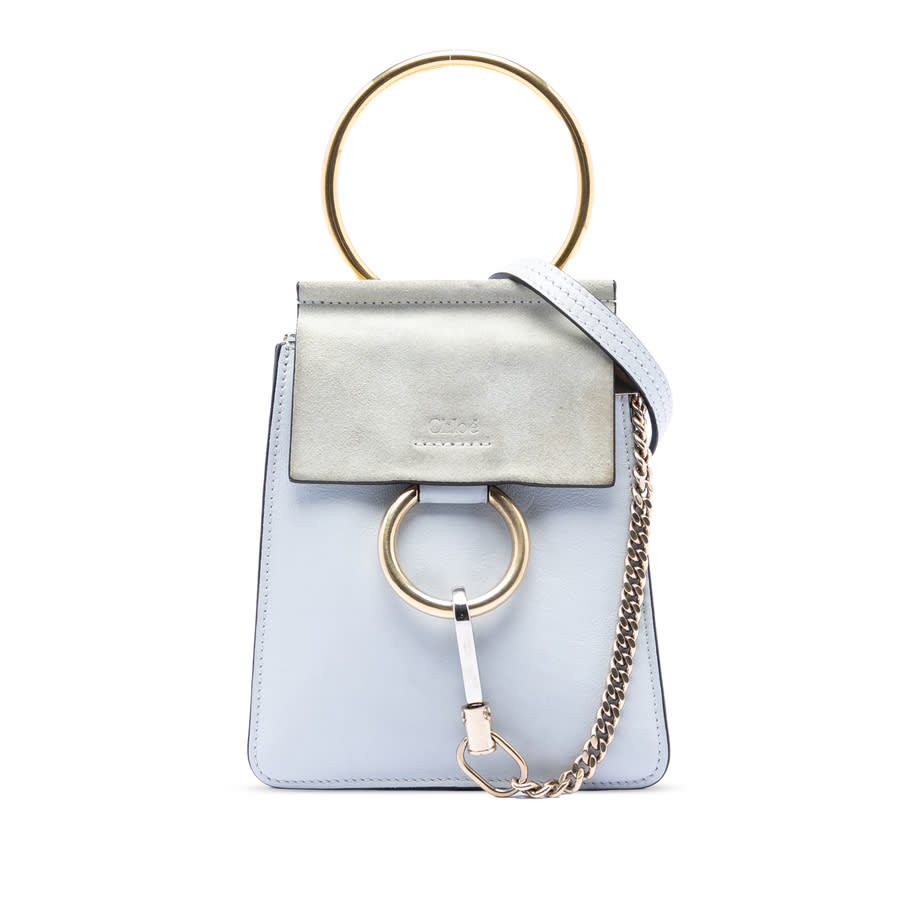 Pre-owned Chloe Mini Calfskin and Suede Faye Bracelet Bag Ladies 03-19-99-65 650$