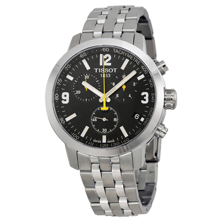Tissot PRC 200 Chronograph Black Dial Herrenuhr t0554171105700 | eBay