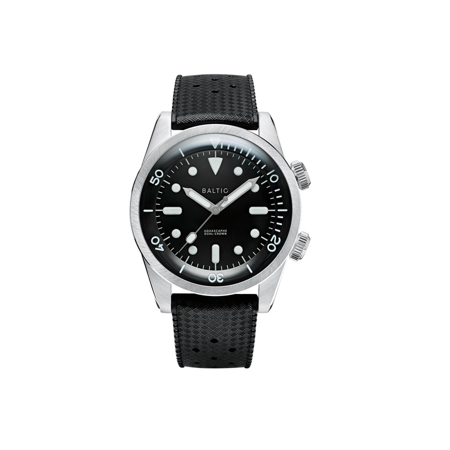 Baltic Aquascaphe Dual-Crown Automatic Black Dial Mens Watch AQUASCAPHEDUAL-CROWNBLACK