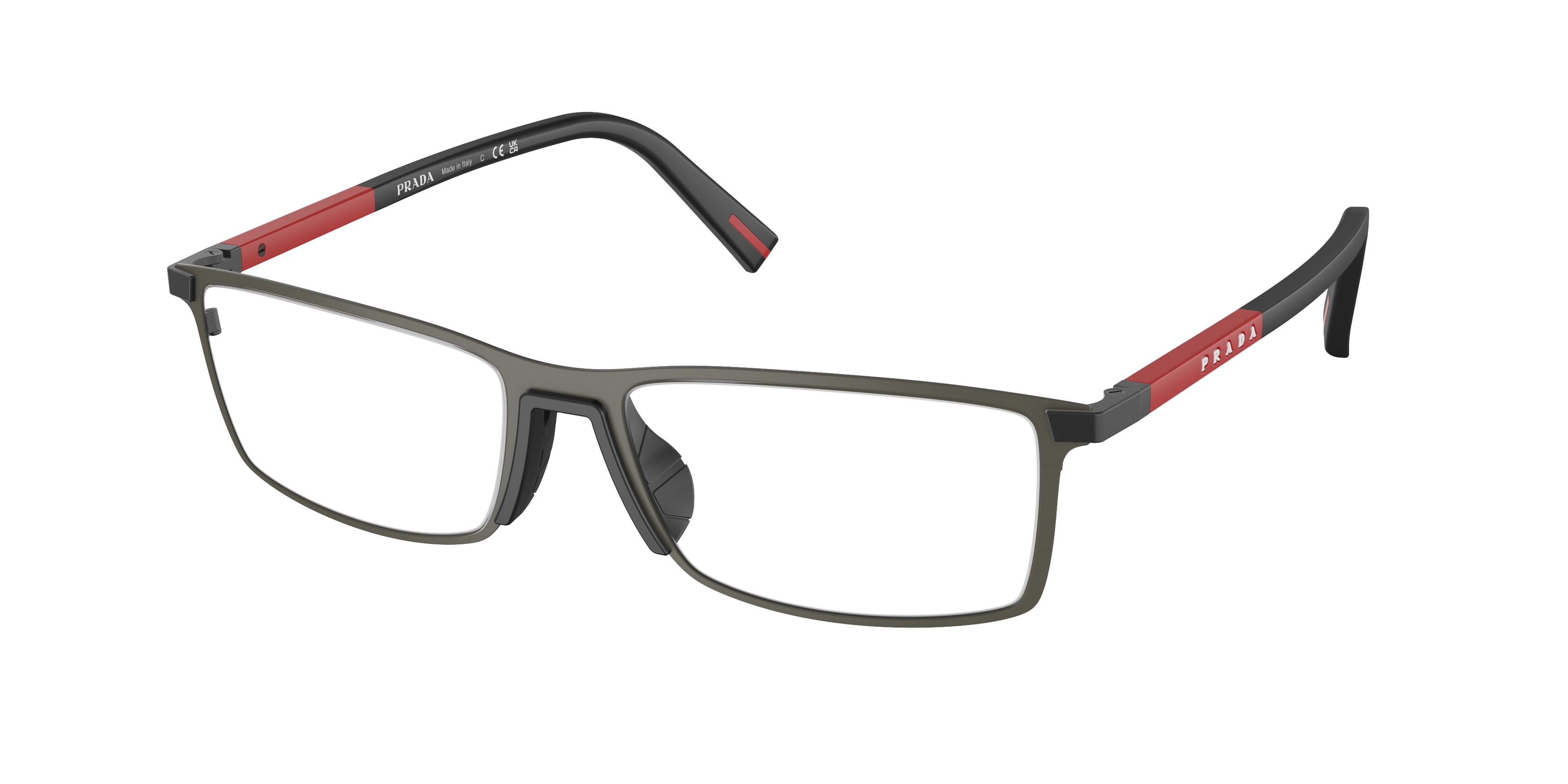 Prada Linea Rossa Demo Rectangular Mens Eyeglasses PS 53QV 06P1O1 53