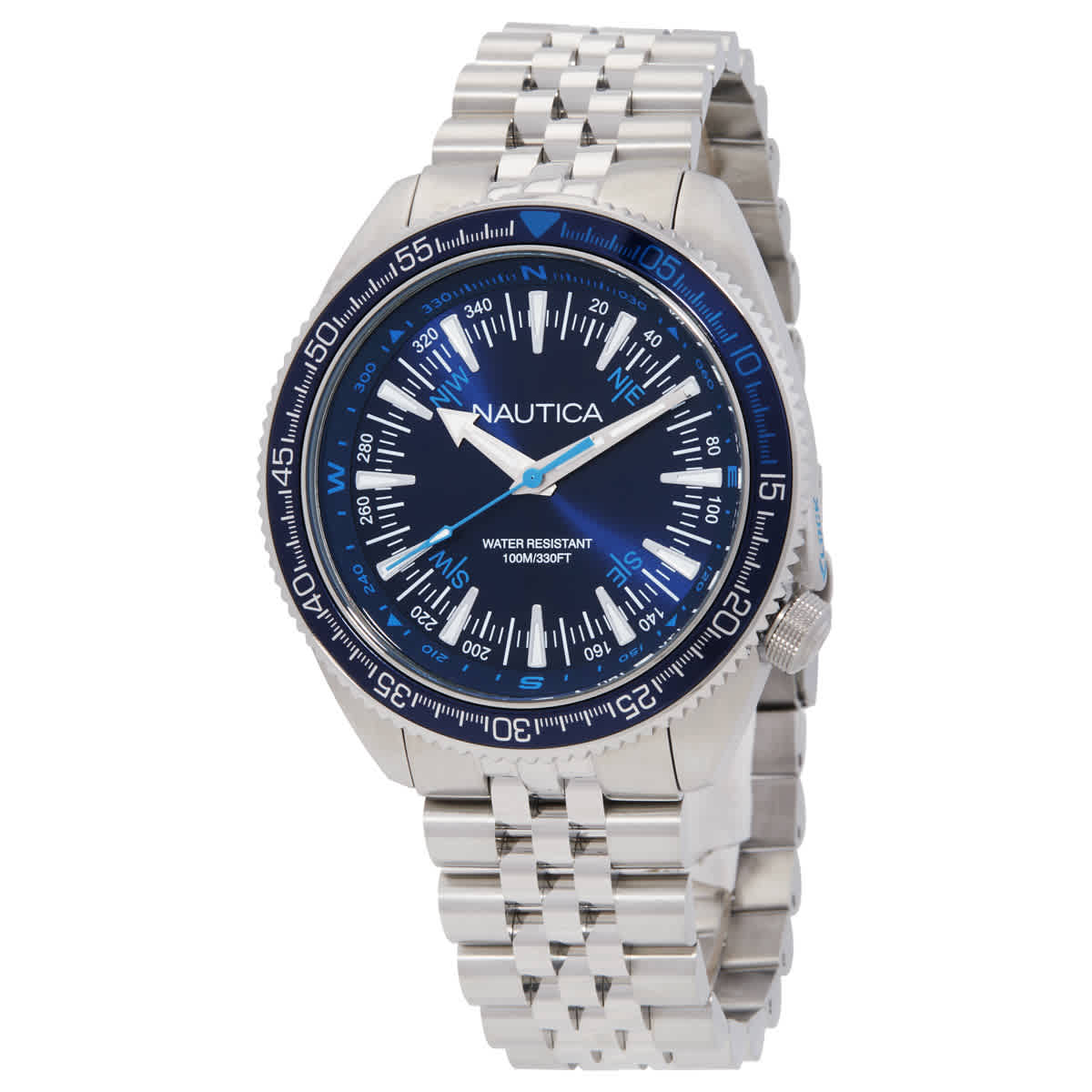 Nautica Vintage Quartz Blue Dial Mens Watch NAPNVF301 80$