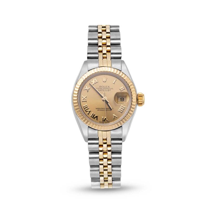 Preowned Rolex Datejust Automatic Chronometer Champagne Dial Ladies Watch 179173 CRJ