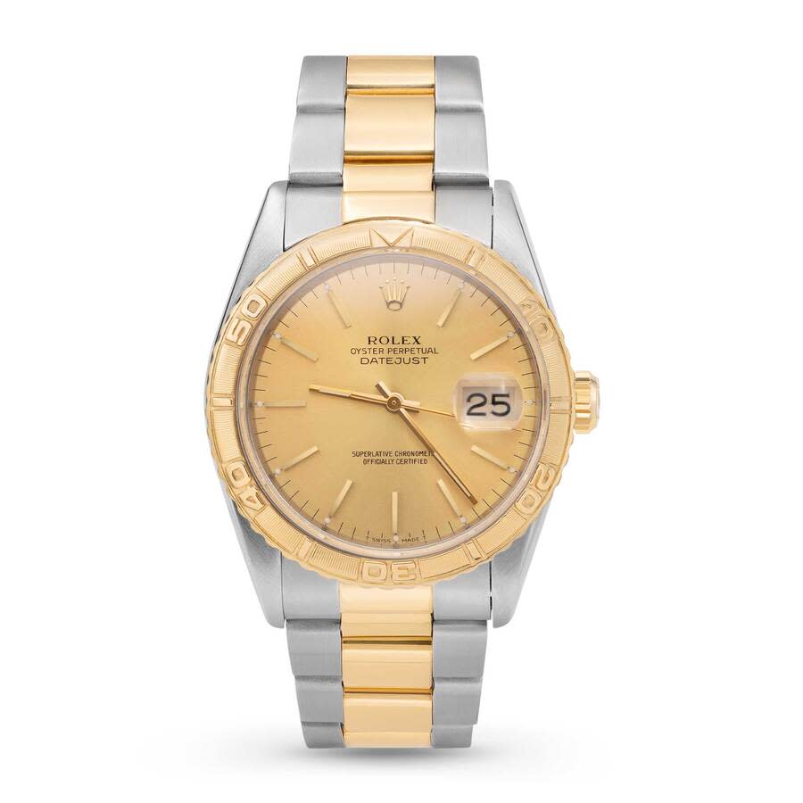 Preowned Rolex Datejust Automatic Chronometer Champagne Dial Unisex Watch 16263 CSO