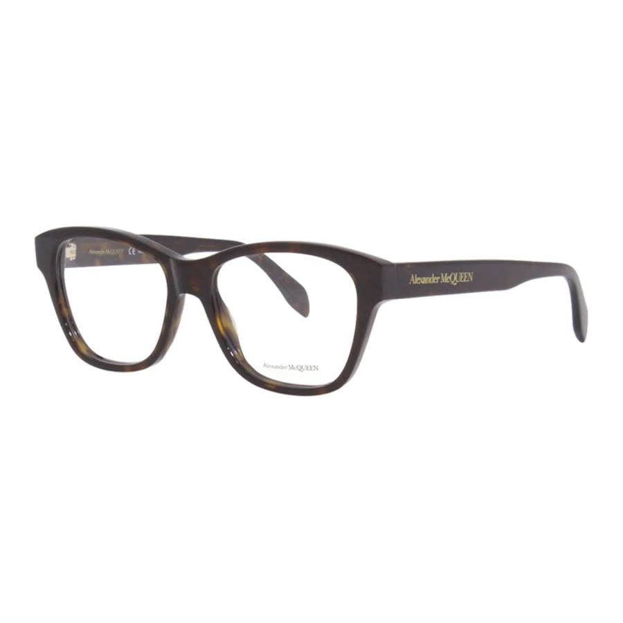 Alexander McQueen Mens Black Square Eyeglass Frames AM0306O 002