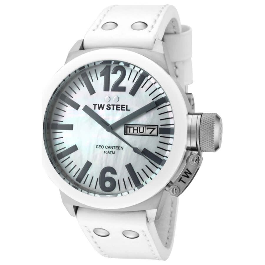 TW Steel Ceo Canteen Quartz White Dial Mens Watch CE1037