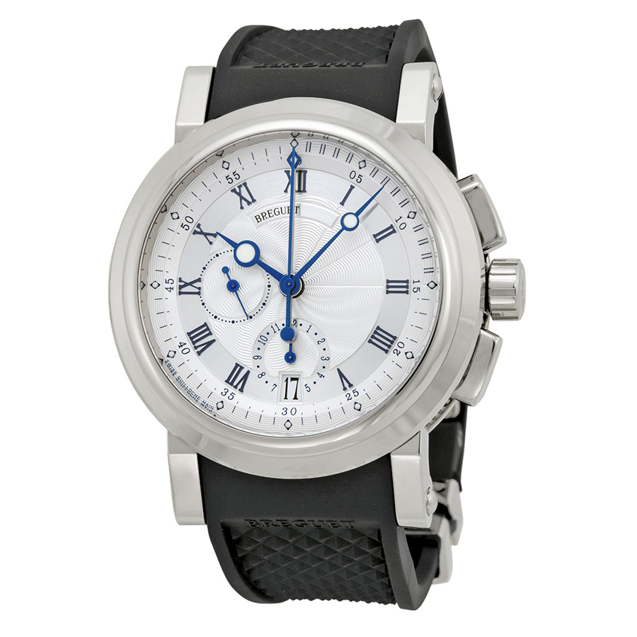 Pre-owned Breguet Marine Chronograph Silver Dial Mens Watch 5827BB125ZU 22955$