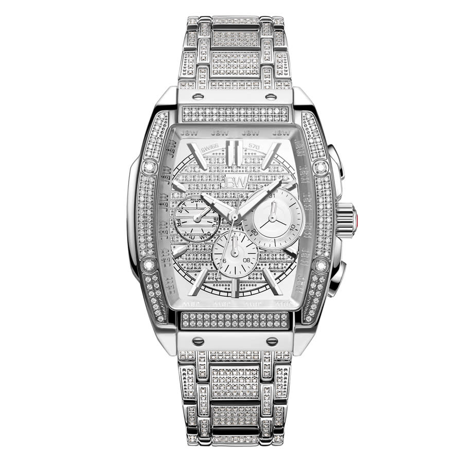 JBW Platinum Series Silver-tone Dial Mens Watch PS570B 2461$